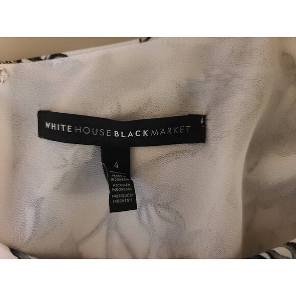 White House Black Market WHBM floral bell sleeve blouse - size 4 - Picture 4 of 5